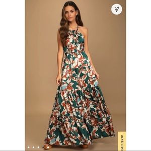 Lulus floral full length dress